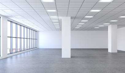 Empty modern office space for lease