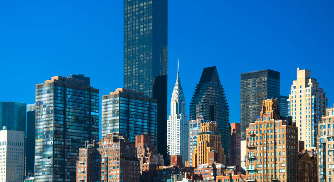 Midtown Manhattan skyline from across the East River.