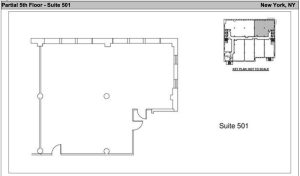 2,251 sq. ft. open loft office space on the 5th floor of 54 West 21st Street.