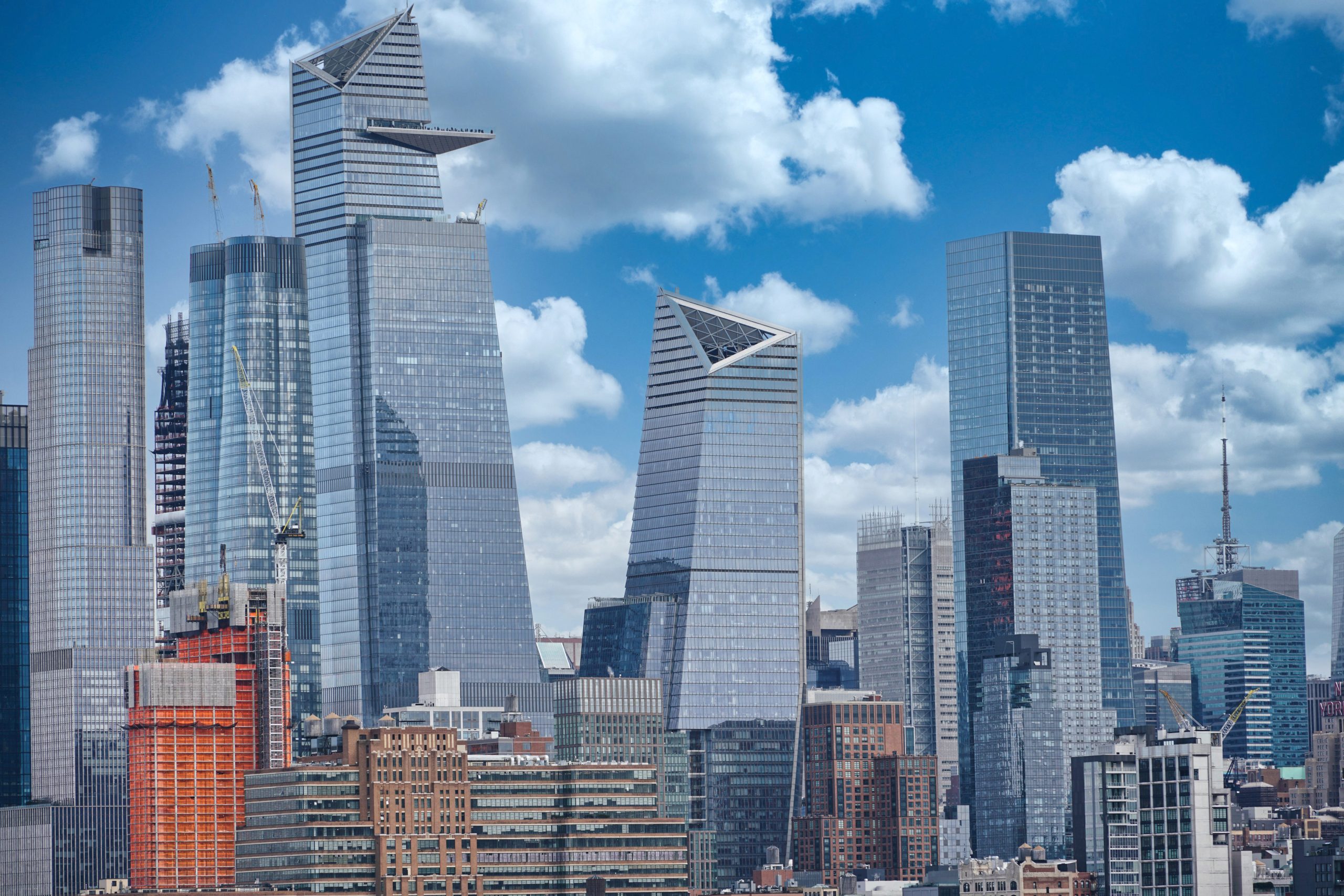 Hudson Yards skyline, iconic Midtown Manhattan development.