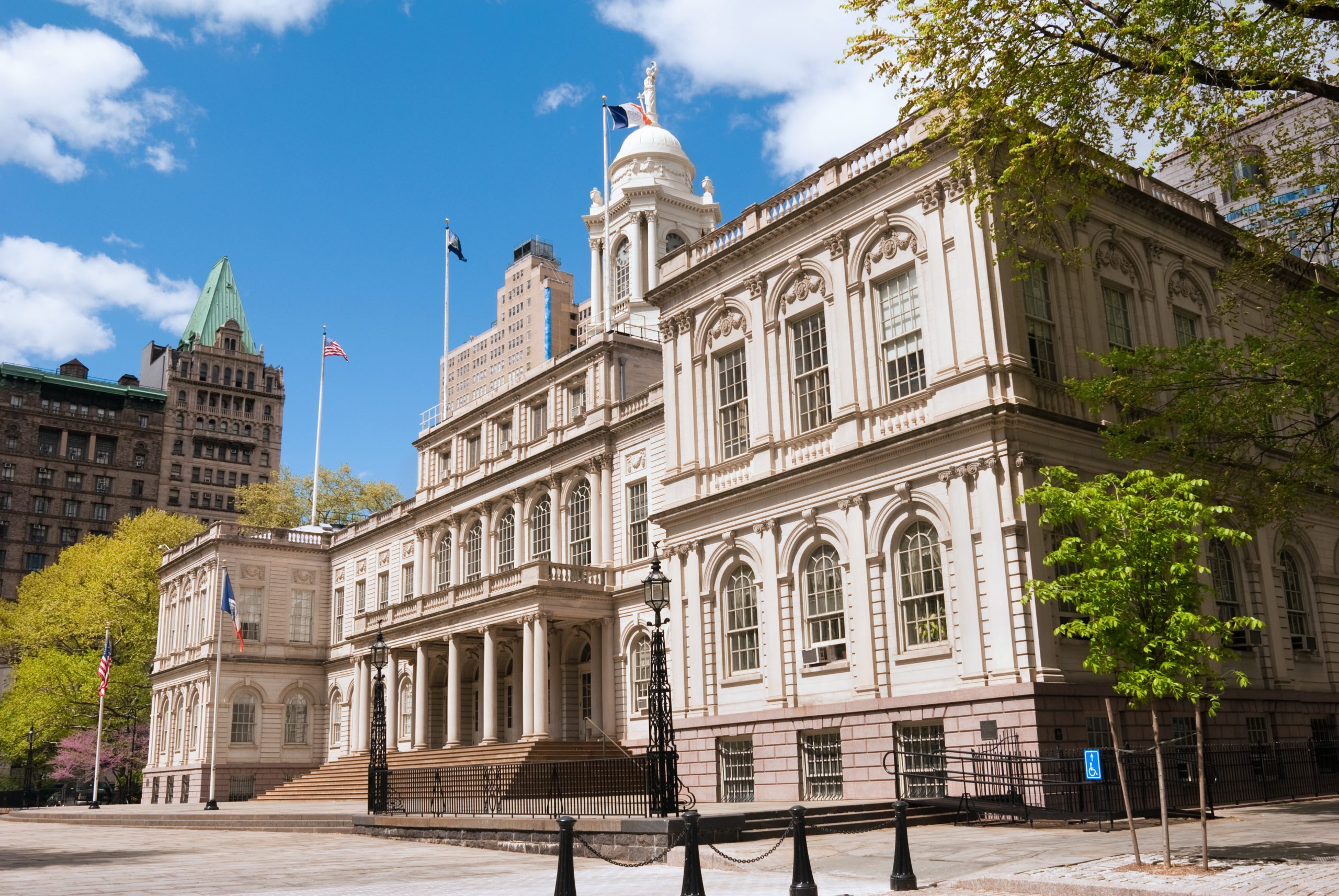 Photo of City Hall in Lower Manhattan, New York City.