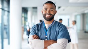 Nurse, hospital employee in a healthcare, wellness clinic