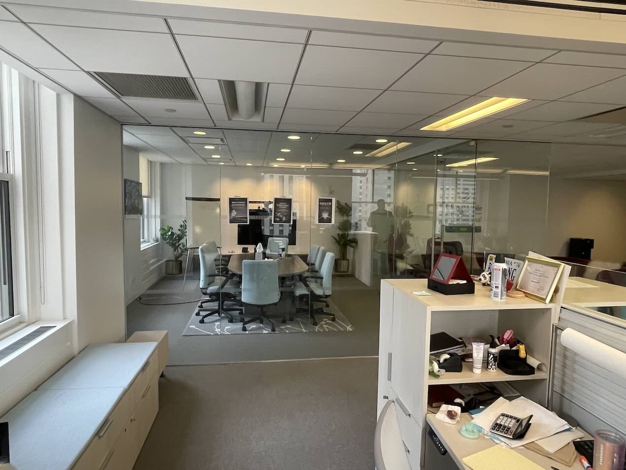630 Fifth Avenue Office Space - Glass Meeting Room