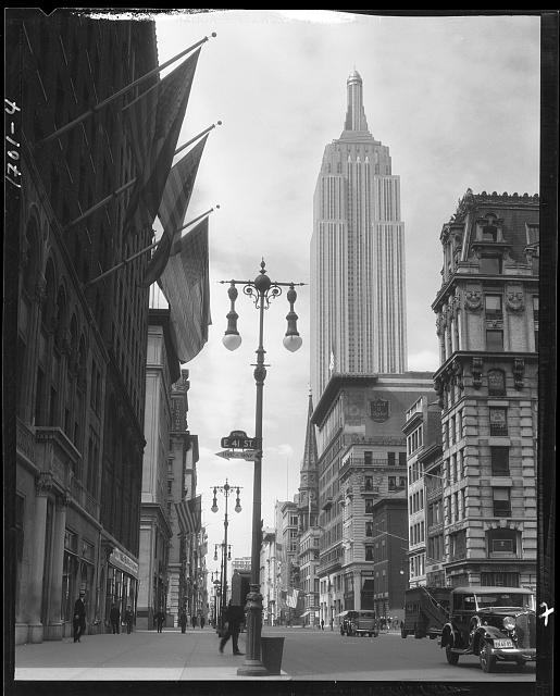New York City. Empire State Building from 41st St. and 5th Ave.
